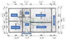 Grundriss mit Ma�ketten Vermietete 3-Zimmer-Wohnung im 4. OG - Solide Kapitalanlage mit Potenzial