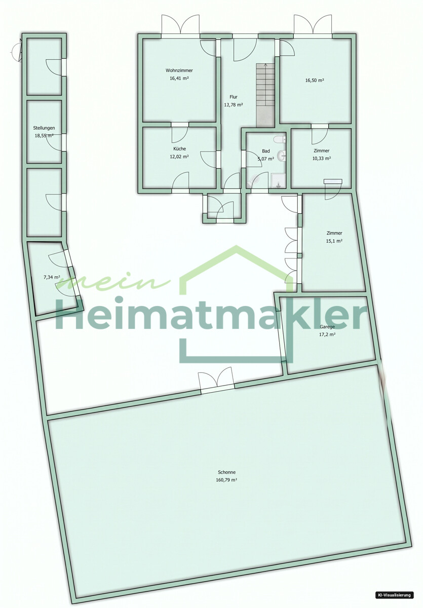 Grundriss - Erdgeschoss Reihenhaus Hecklingen