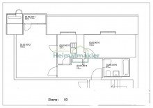 Grundriss 3. OG leerstehende 2- Zimmer Wohnung am Markt in Aschersleben mit Balkon!