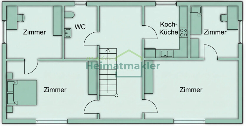 Grundriss - Dachgeschoss Reihenhaus Bernburg