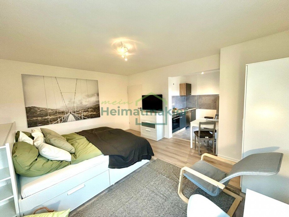 Wohnbereich mit K�che Etagenwohnung Thalheim