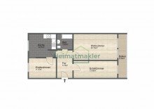 Grundriss der Wohnung 4_verbessert 1 Vermietete 3-Zimmer-Wohnung im 4. OG - Solide Kapitalanlage mit Potenzial