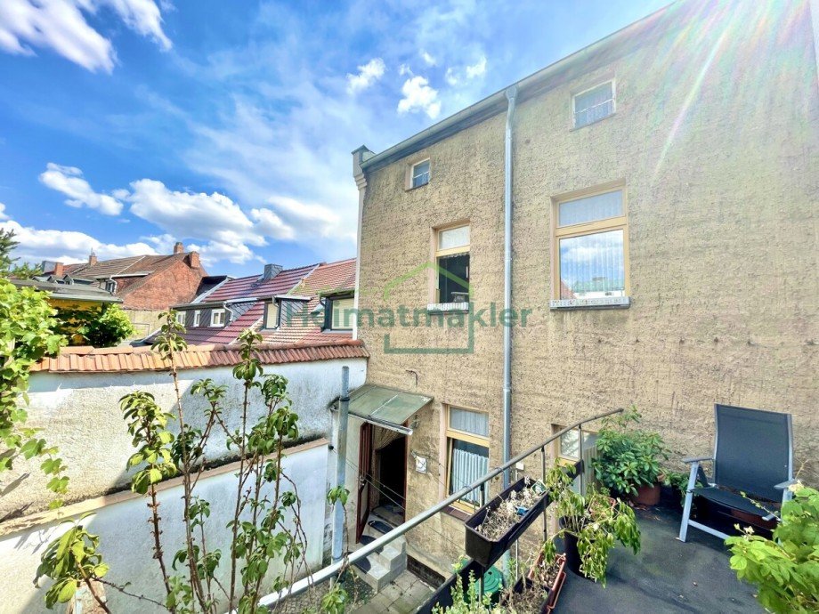 R�ckansicht Reihenmittelhaus Bernburg