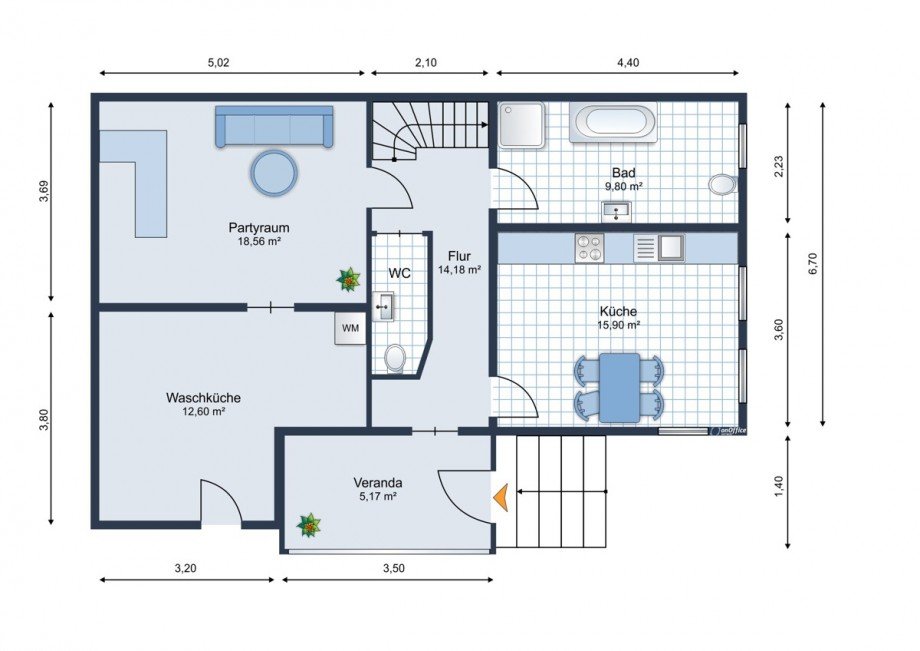 Erdgeschoss Einfamilienhaus Ditfurt